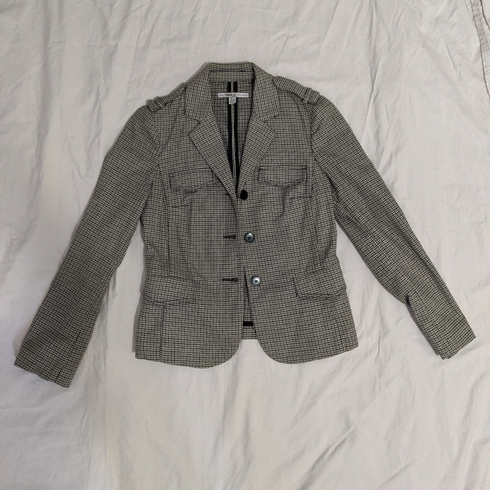 Plaid fitted blazer